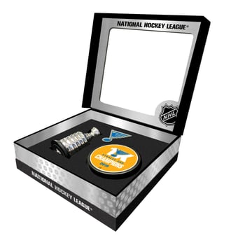 St. Louis Blues Stanley Cup Champions Mini Replica Stanley Cup & Puck Gift Box Set