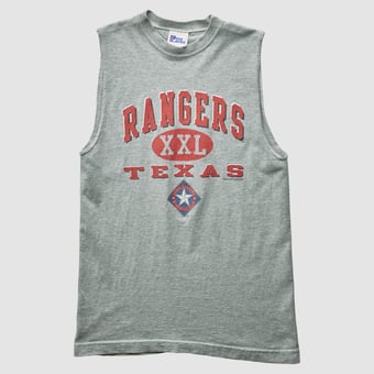 Texas Rangers Pro Player 1997 Tank - Heather Gray - S by Fanatics Real Vintage