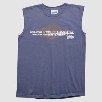 Milwaukee Brewers 2005 Tank - Blue - S by Fanatics Real Vintage