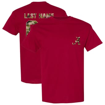 Unisex  Crimson Alabama Crimson Tide Camo NIL Pick-A-Player Football Shirsey T-Shirt
