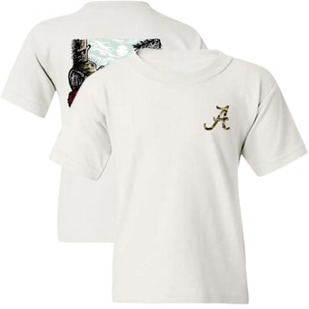 Youth  White Alabama Crimson Tide Tusk Camo NIL T-Shirt