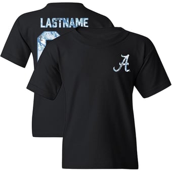 Unisex  Black Alabama Crimson Tide Hydrobama NIL Pick-A-Player Football Shirsey T-Shirt