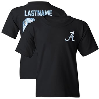 Youth  Black Alabama Crimson Tide Hydrobama NIL Pick-A-Player Football Shirsey T-Shirt
