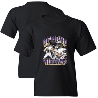 Youth Demond Williams Jr Black Washington Huskies NIL Collage T-Shirt