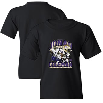 Youth Jonah Coleman Black Washington Huskies NIL Collage T-Shirt