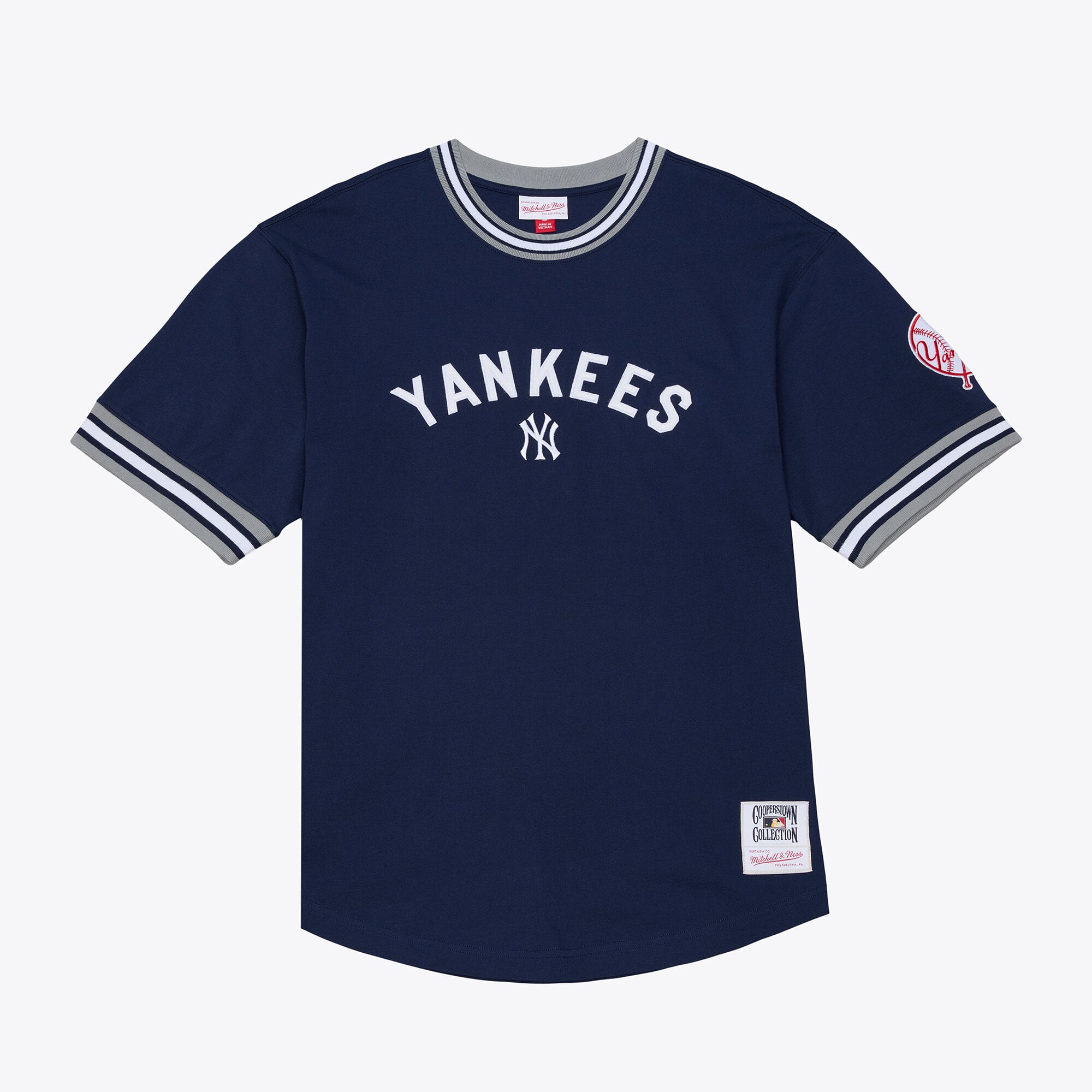 Men's Mitchell & Ness  Navy New York Yankees Wild Pitch Ringer T-Shirt