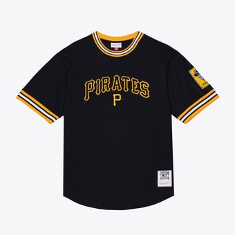 Men's Mitchell & Ness  Black Pittsburgh Pirates Wild Pitch Ringer T-Shirt