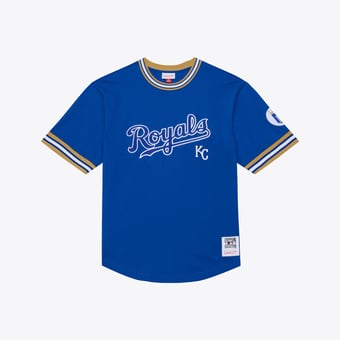 Men's Mitchell & Ness  Royal Kansas City Royals Wild Pitch Ringer T-Shirt