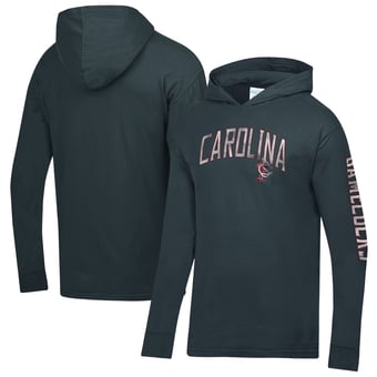 Men's ComfortWash  Charcoal South Carolina Gamecocks Long Sleeve Hooded T-Shirt