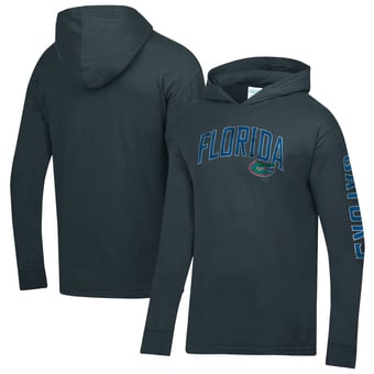 Men's ComfortWash  Charcoal Florida Gators Long Sleeve Hooded T-Shirt