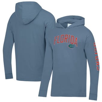Men's ComfortWash  Blue Florida Gators Long Sleeve Hooded T-Shirt