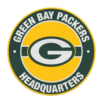 Imperial Green Bay Packers Round Headquarters Rug