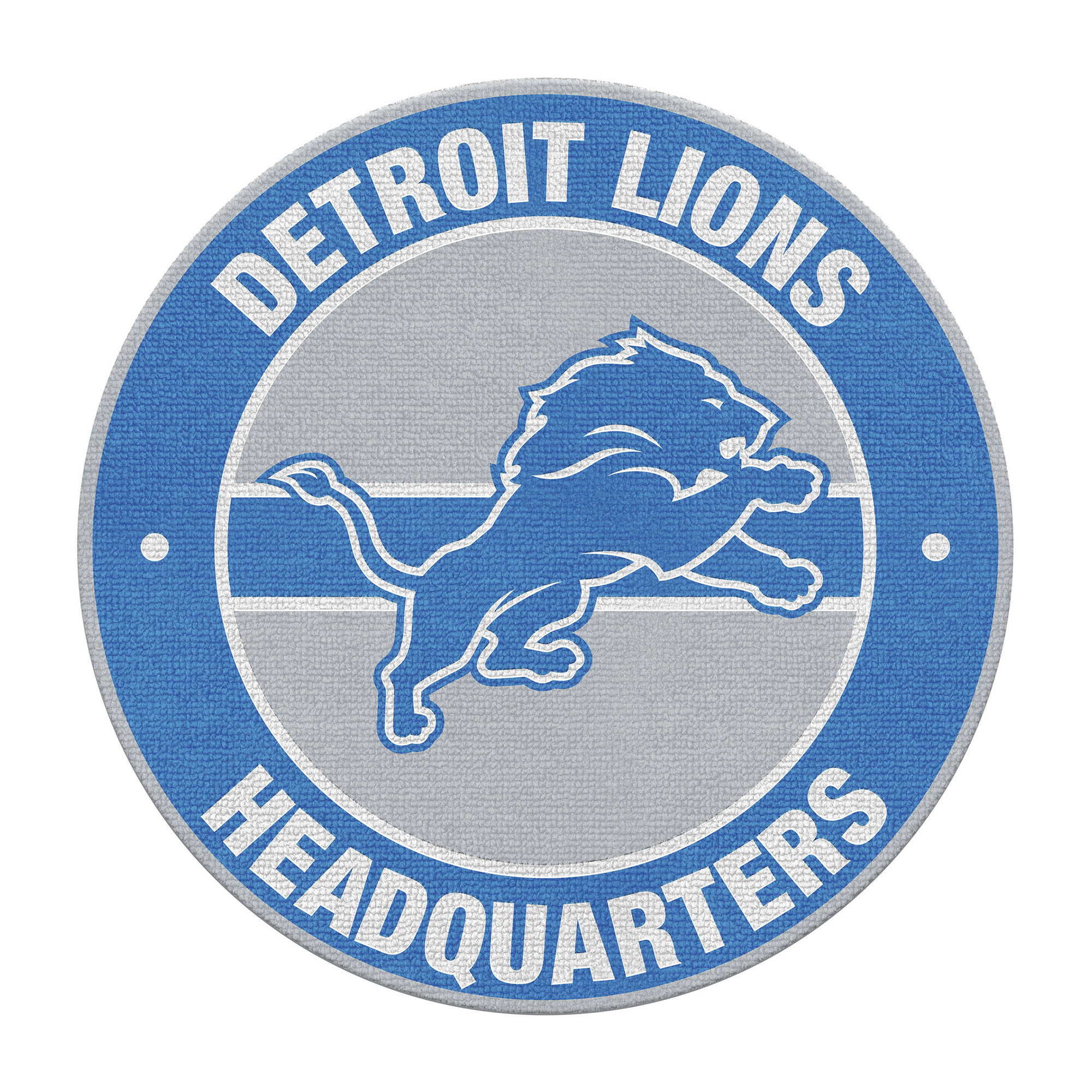 Imperial Detroit Lions Round Headquarters Rug