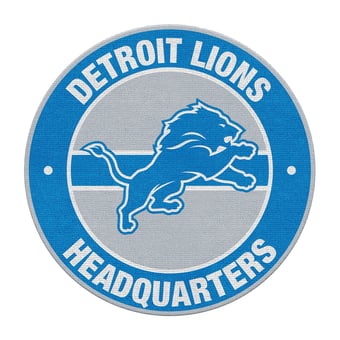 Imperial Detroit Lions Round Headquarters Rug