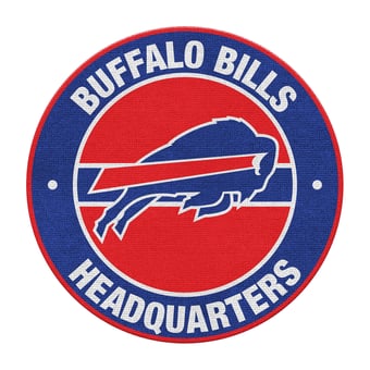 Imperial Buffalo Bills Round Headquarters Rug
