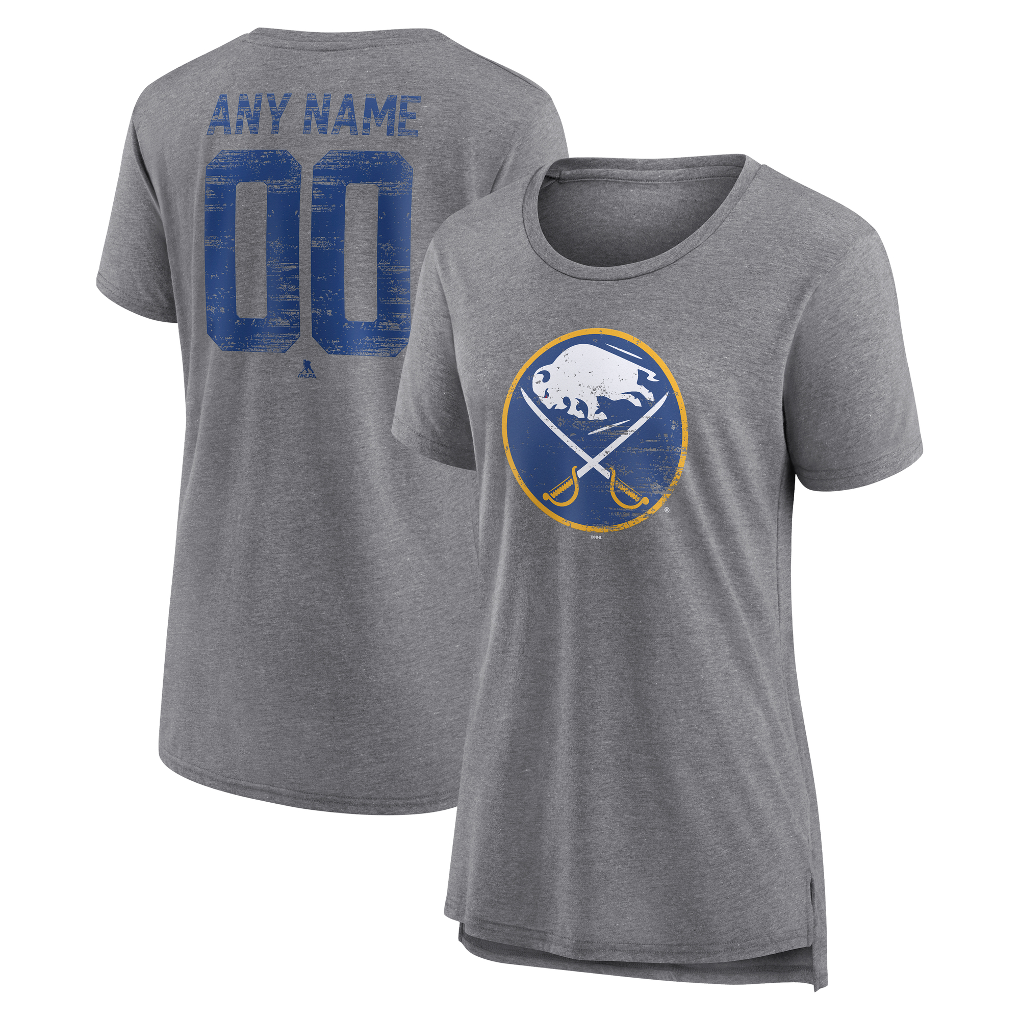 Women’s Gray Buffalo Sabres Heritage Custom Tri-Blend T-Shirt Women’s Gray Buffalo Sabres Heritage Custom Tri-Blend T-Shirt