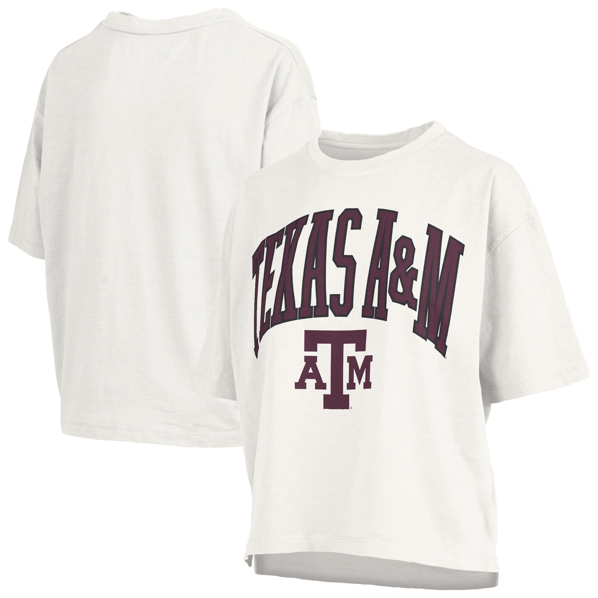 Women's Pressbox White Texas A&M Aggies Nelson T-Shirt