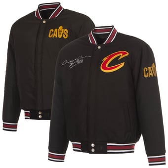 Men's JH Design Black Cleveland Cavaliers Reversible Wool Full-Snap Jacket