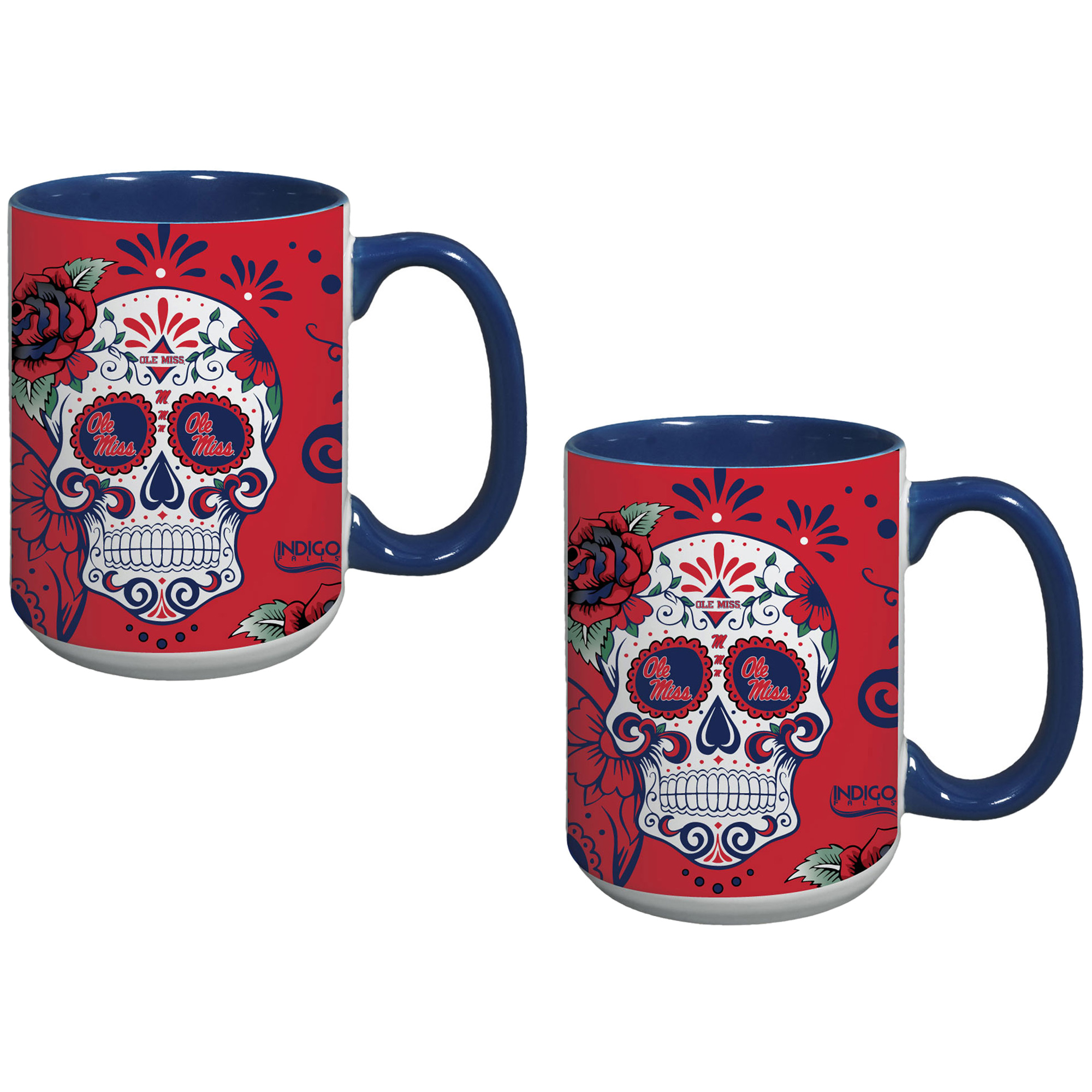 Ole Miss Rebels Two-Pack Dia De Los Muertos Mug Set