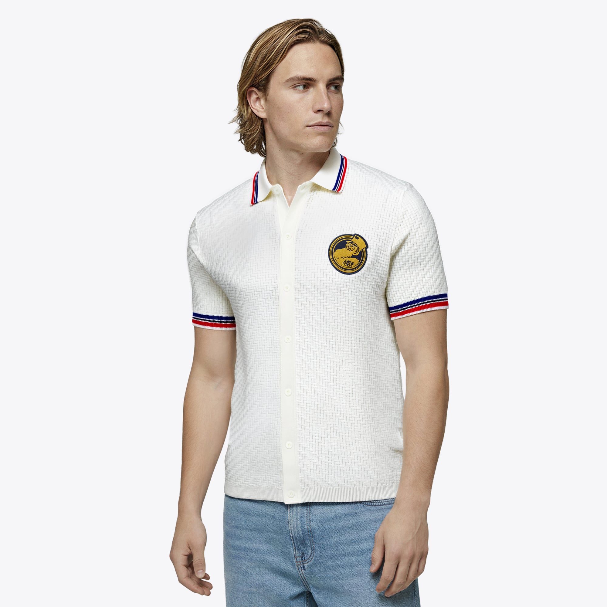 Chemise en maille torsadée Chelsea Pensioners - Blanc