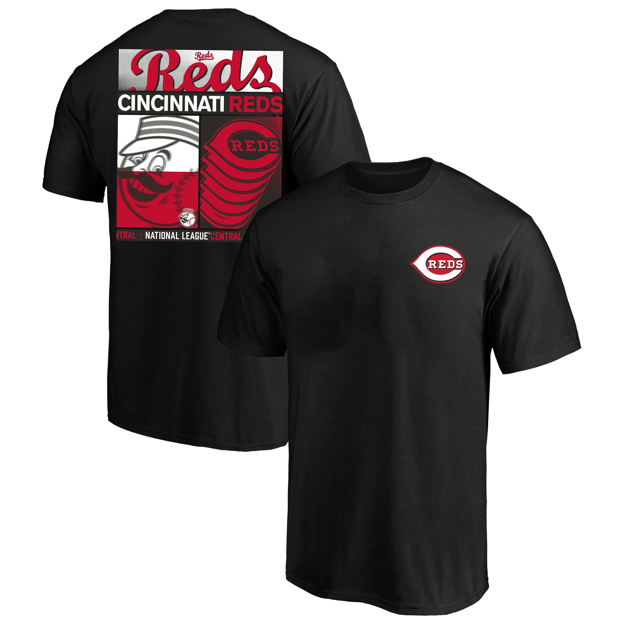 Men's Profile  Black Cincinnati Reds Big & Tall Two-Sided Graphic T-Shirt