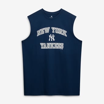 Men's Fanatics  Navy New York Yankees Big & Tall Heart & Soul Muscle Tank Top