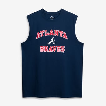 Men's Fanatics  Navy Atlanta Braves Big & Tall Heart & Soul Muscle Tank Top