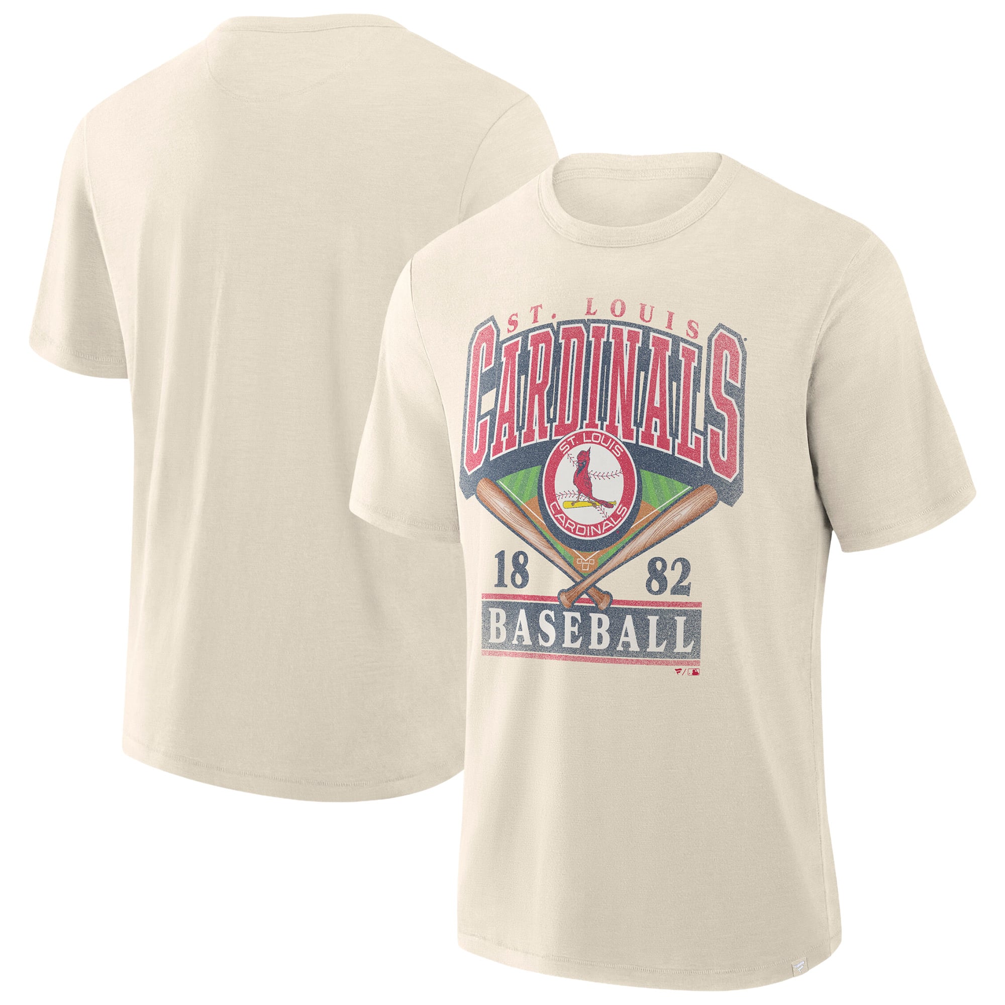Men's Profile  Cream St. Louis Cardinals Big & Tall Screen Print T-Shirt