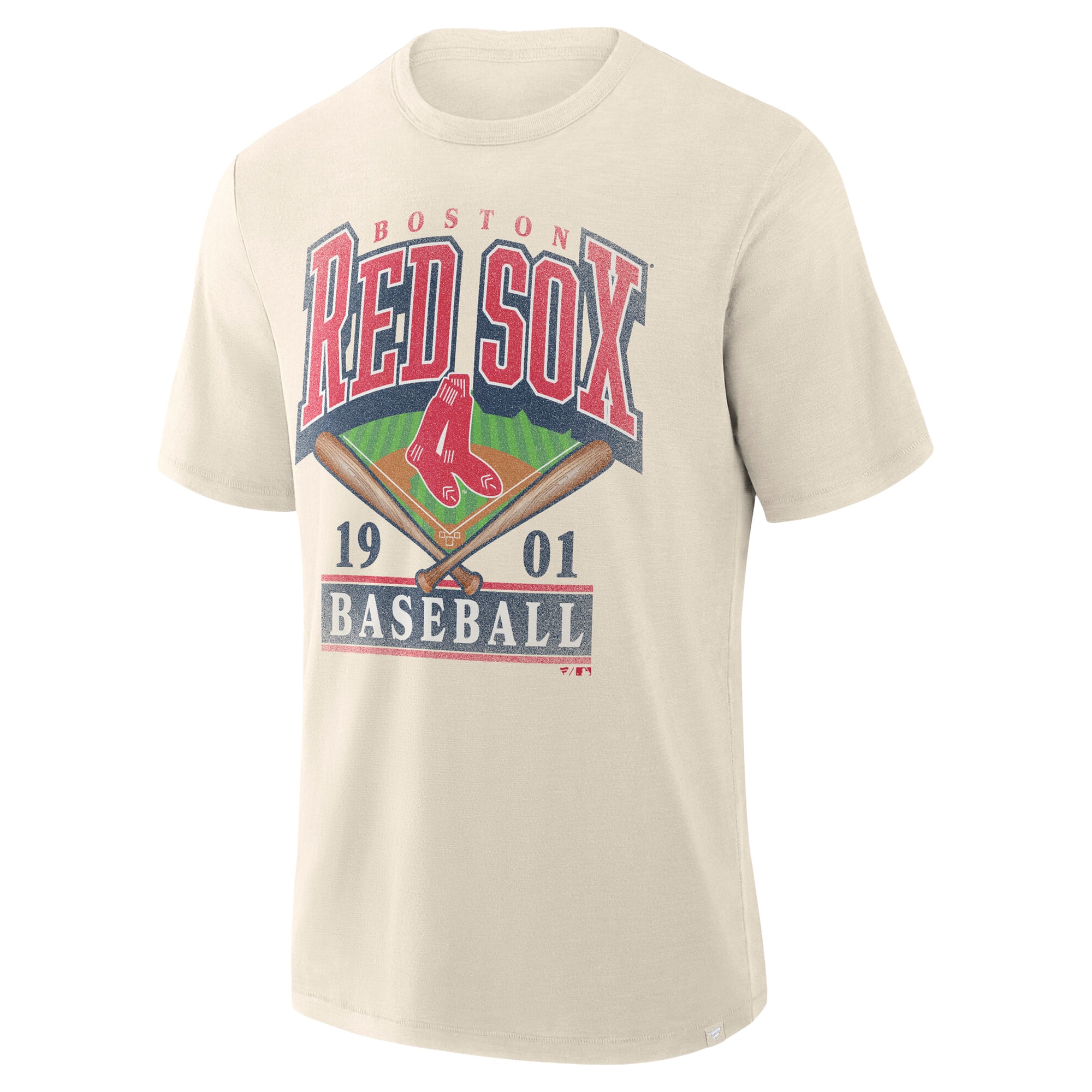Men's Profile Cream Boston Red Sox Big & Tall Screen Print T-Shirt
