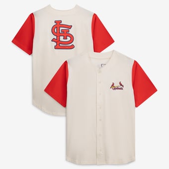 Men's Profile  Cream St. Louis Cardinals Big & Tall Full-Button Jersey