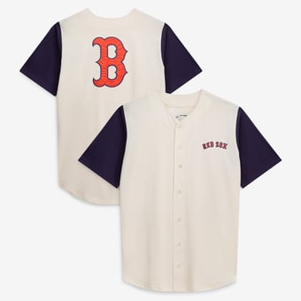 Men's Profile  Cream Boston Red Sox Big & Tall Full-Button Jersey