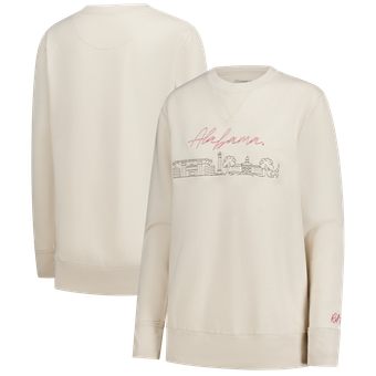 Women's  Natural Alabama Crimson Tide Campus Vintage Wash Fleece Sweatshirt