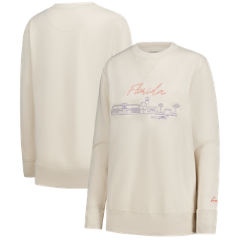 Women's  Natural Florida Gators Campus Vintage Wash Fleece Sweatshirt