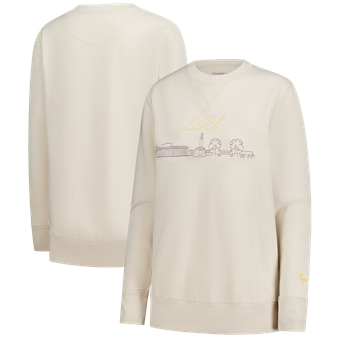 Women's  Natural LSU Tigers Campus Vintage Wash Fleece Sweatshirt