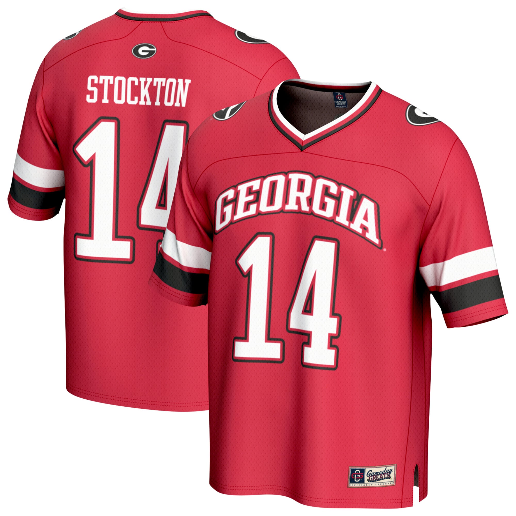 Youth GameDay Greats Gunner Stockton Red Georgia Bulldogs NIL Lightweight Football Player Jersey