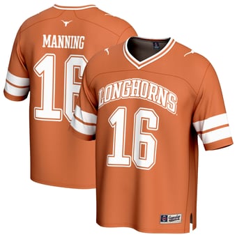 Youth GameDay Greats Arch Manning Texas Orange Texas Longhorns NIL Lightweight Football Player Jersey