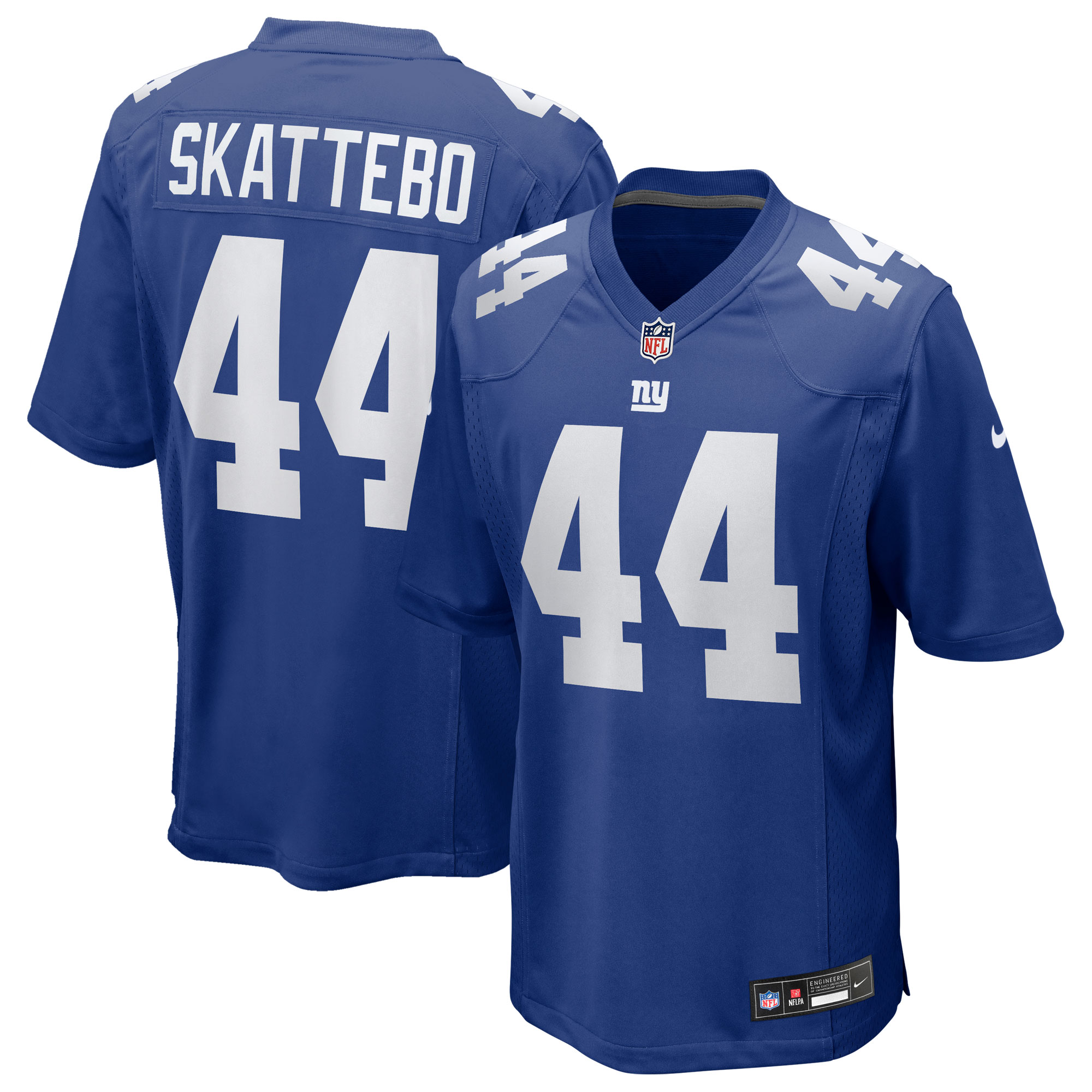 Men's Nike Cam Skattebo Royal New York Giants Game Jersey