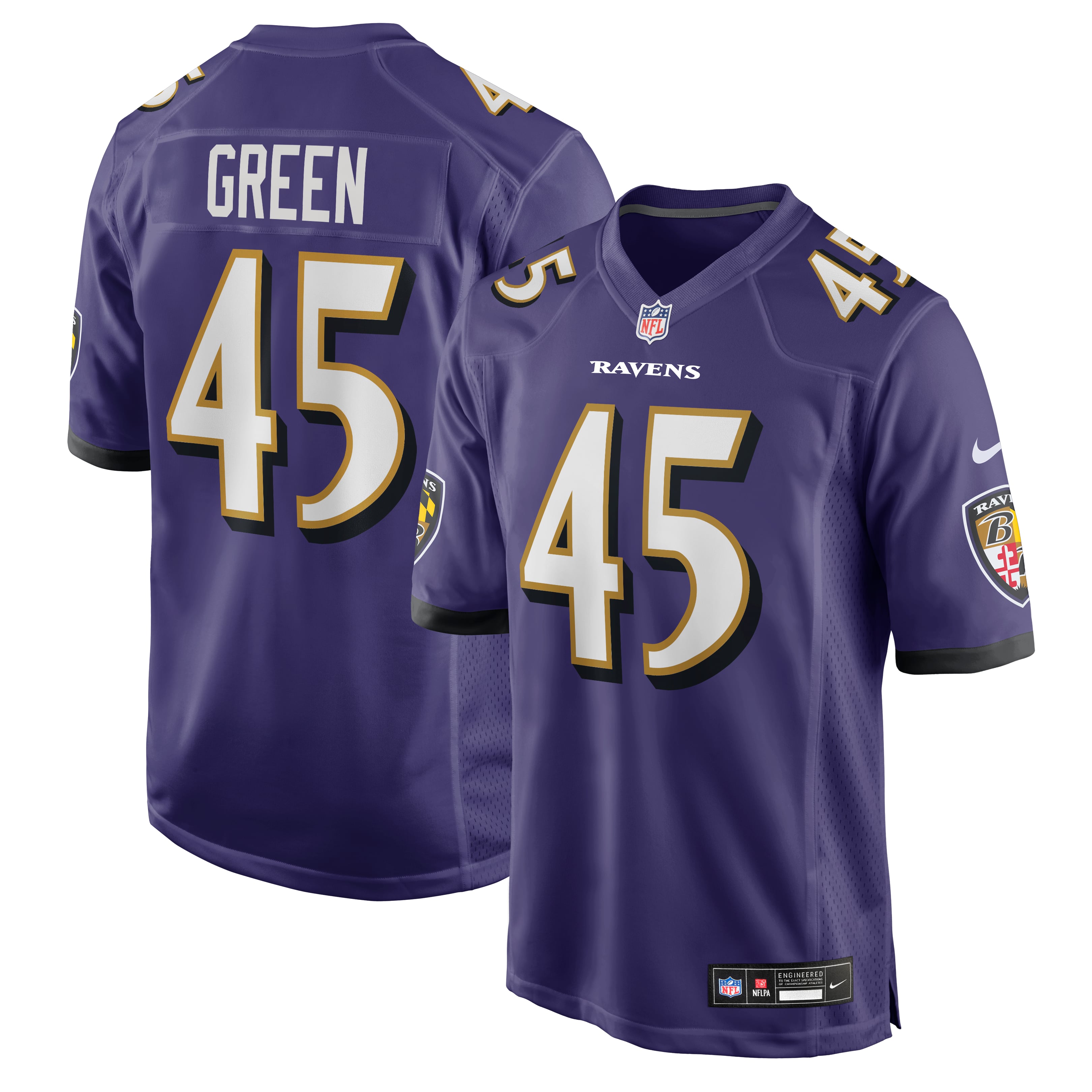 Men's Nike Mike Green  Purple Baltimore Ravens Team Game Jersey