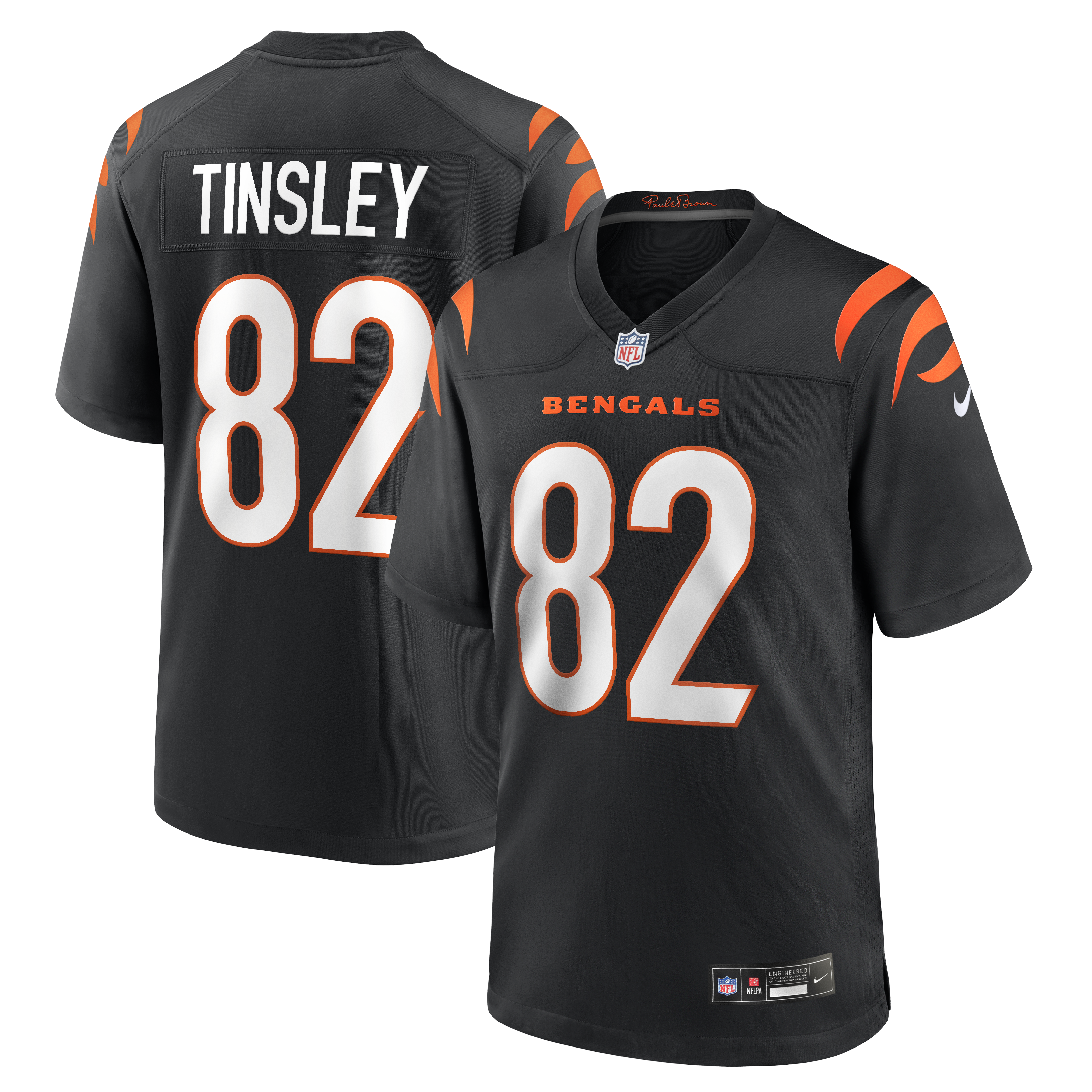 Men's Nike Mitchell Tinsley Black Cincinnati Bengals Team Game Jersey