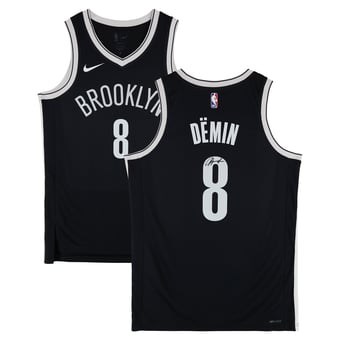 Egor Dëmin Brooklyn Nets Autographed Black Nike Icon Swingman Jersey