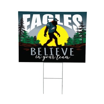 Philadelphia Eagles 24" x 18" Bigfoot Believe in Yourself Outdoor Staked Yard Sign