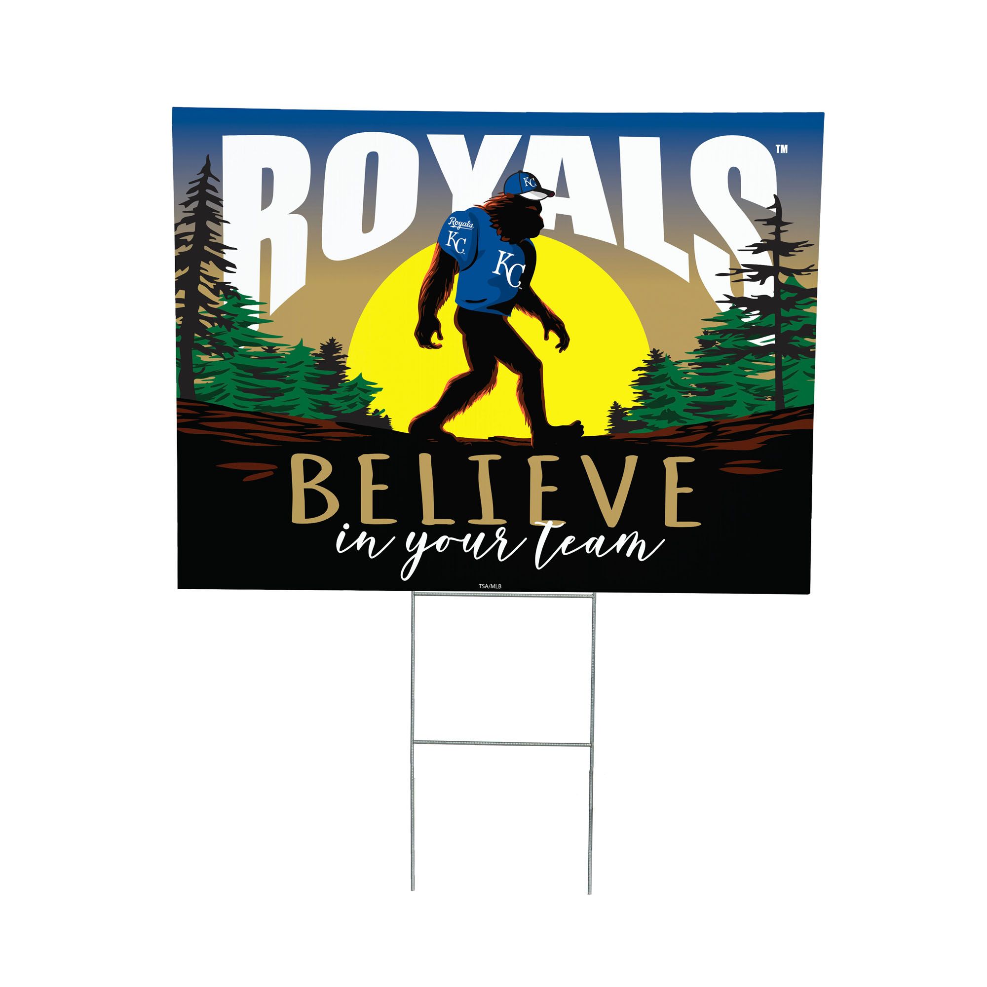 Kansas City Royals 24" x 18" Bigfoot Believe in Yourself Outdoor Staked Yard Sign