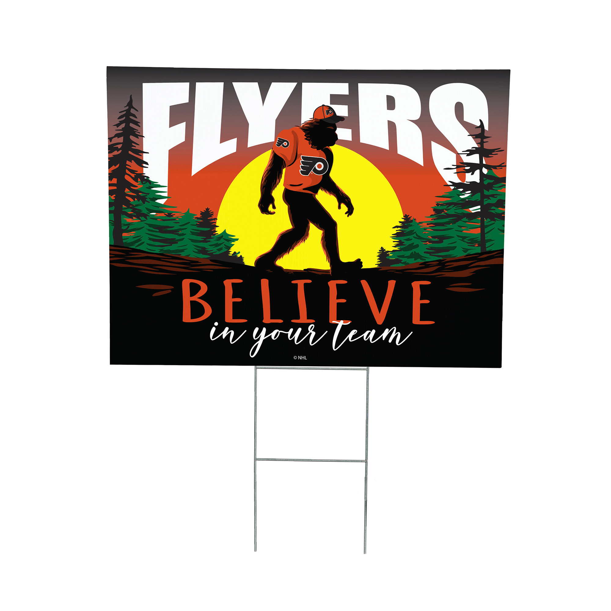 Philadelphia Flyers 24" x 18" Bigfoot Believe in Yourself Outdoor Staked Yard Sign