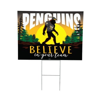 Pittsburgh Penguins 24" x 18" Bigfoot Believe in Yourself Outdoor Staked Yard Sign