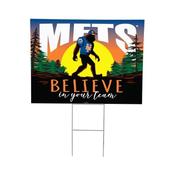 "New York Mets 24"" x 18"" Bigfoot Believe in Yourself Outdoor Staked Yard Sign"