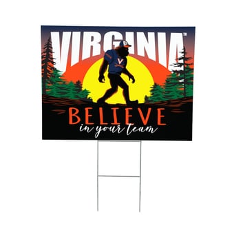 Virginia Cavaliers 24" x 18" Bigfoot Believe in Yourself Outdoor Staked Yard Sign