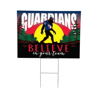 Cleveland Guardians 24" x 18" Bigfoot Believe in Yourself Outdoor Staked Yard Sign