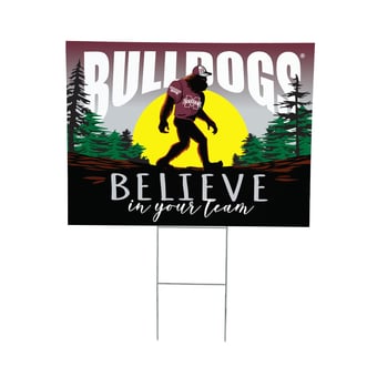 "Mississippi State Bulldogs 24"" x 18"" Bigfoot Believe in Yourself Outdoor Staked Yard Sign"