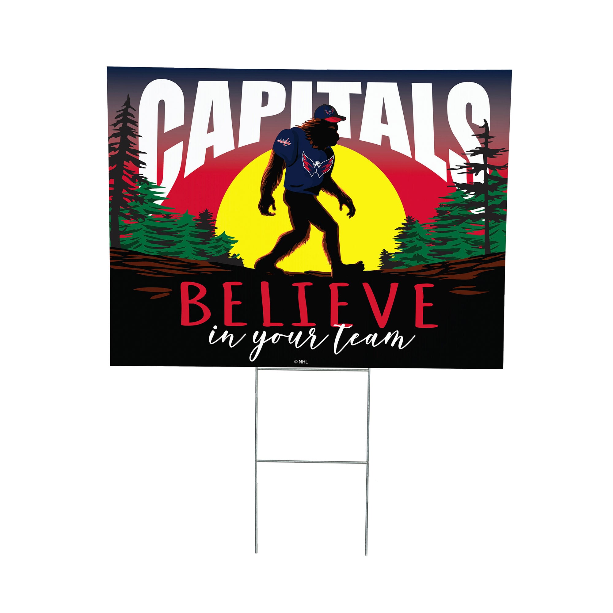 Washington Capitals 24" x 18" Bigfoot Believe in Yourself Outdoor Staked Yard Sign