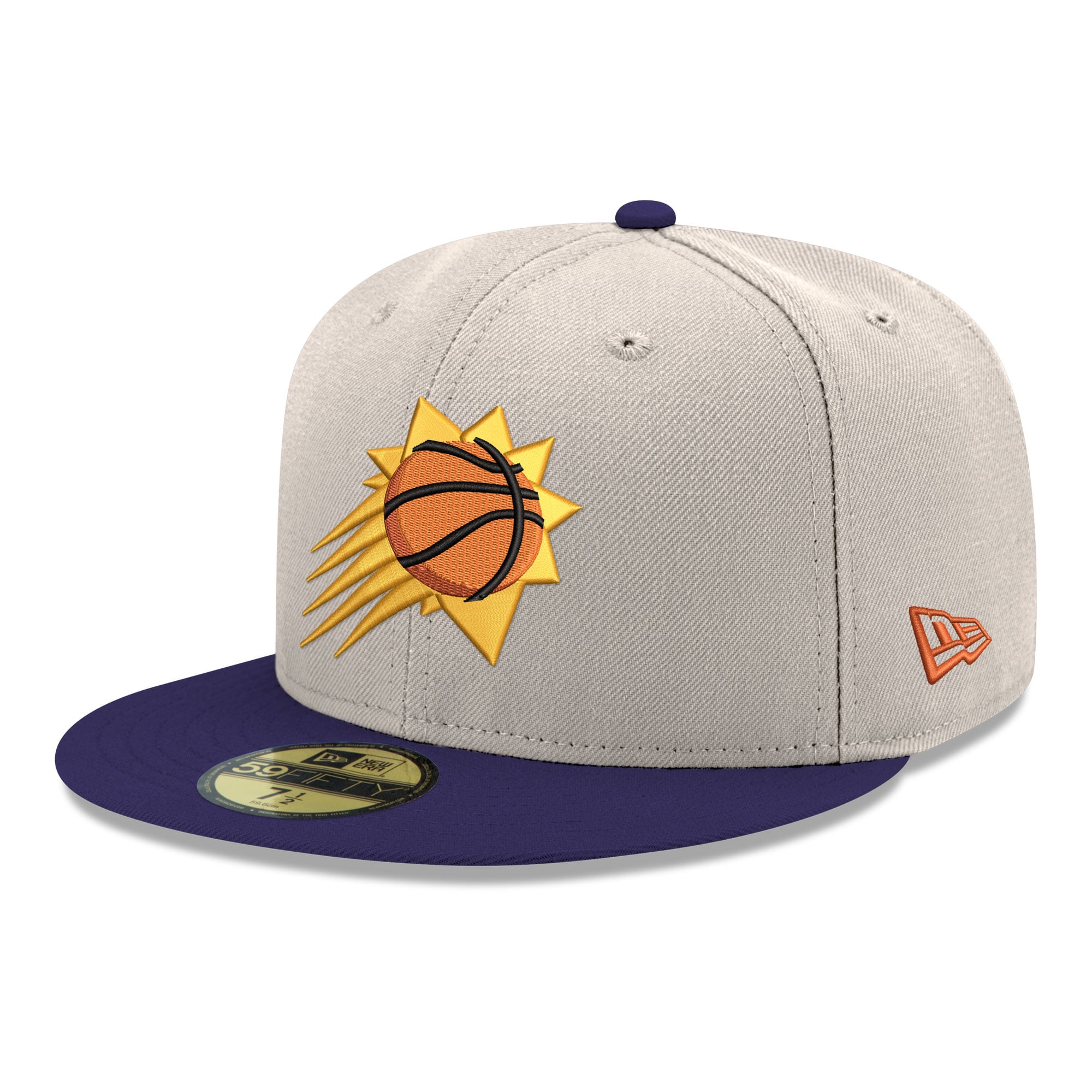 Men's New Era  White/Purple Phoenix Suns Chrome 59FIFTY Fitted Hat